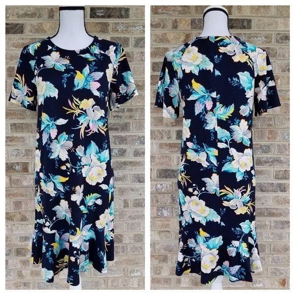 Nwt Ann Taylor S SMALL Floral Print Pull On Dress - Picture 2 of 8